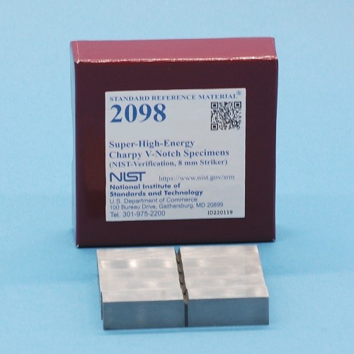 SRM 2098 - 超高能量Charpy V-缺口樣本(NIST-驗證，8毫米射手)