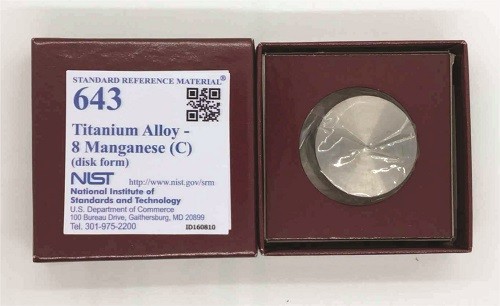 SRM 643 - 光譜鈦.鈦基標準鈦合金，8 Mn(C)標準品